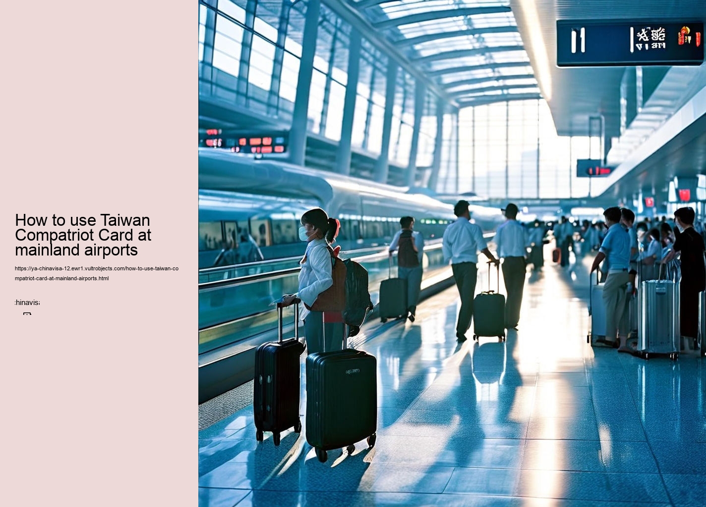 How to use Taiwan Compatriot Card at mainland airports